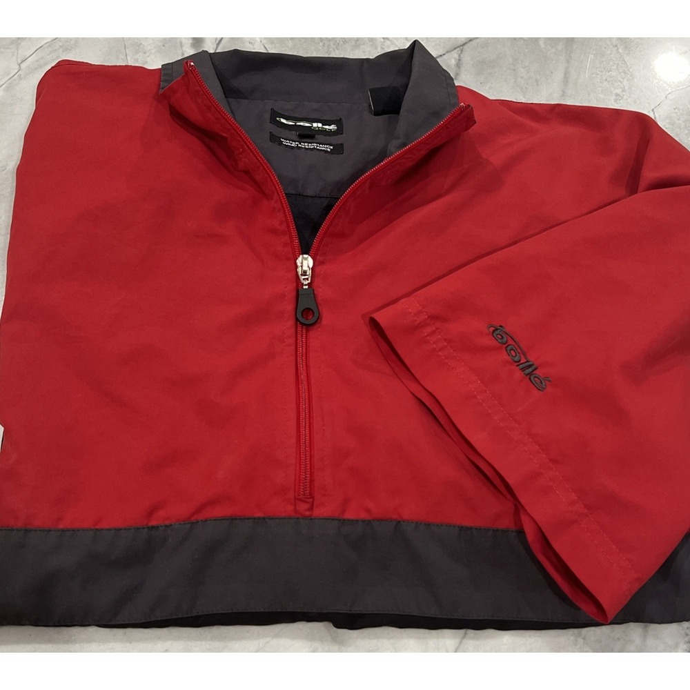 Bolle Golf 1/4 Zip Pullover Short Sleeve Windbreaker Wind Water MENS SIZE L